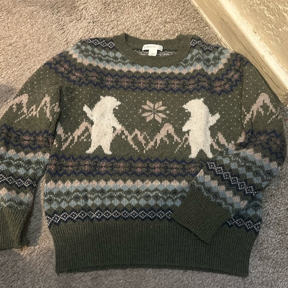 JCrew Crewcuts Fair Isle Polar Bear Sweater 6/7 - Picture 1 of 3